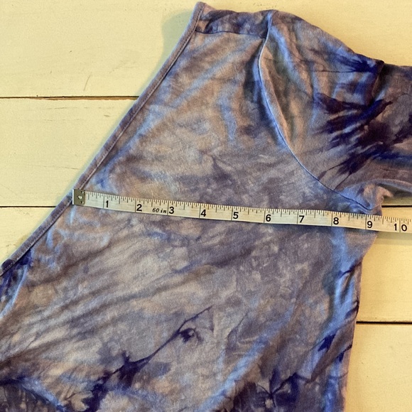 Superdown one shoulder knit top, purple tie-dye, Small - Picture 4 of 6